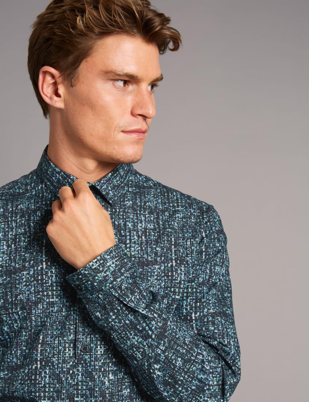 Italian Fabric Slim Fit Printed Shirt 5 of 5