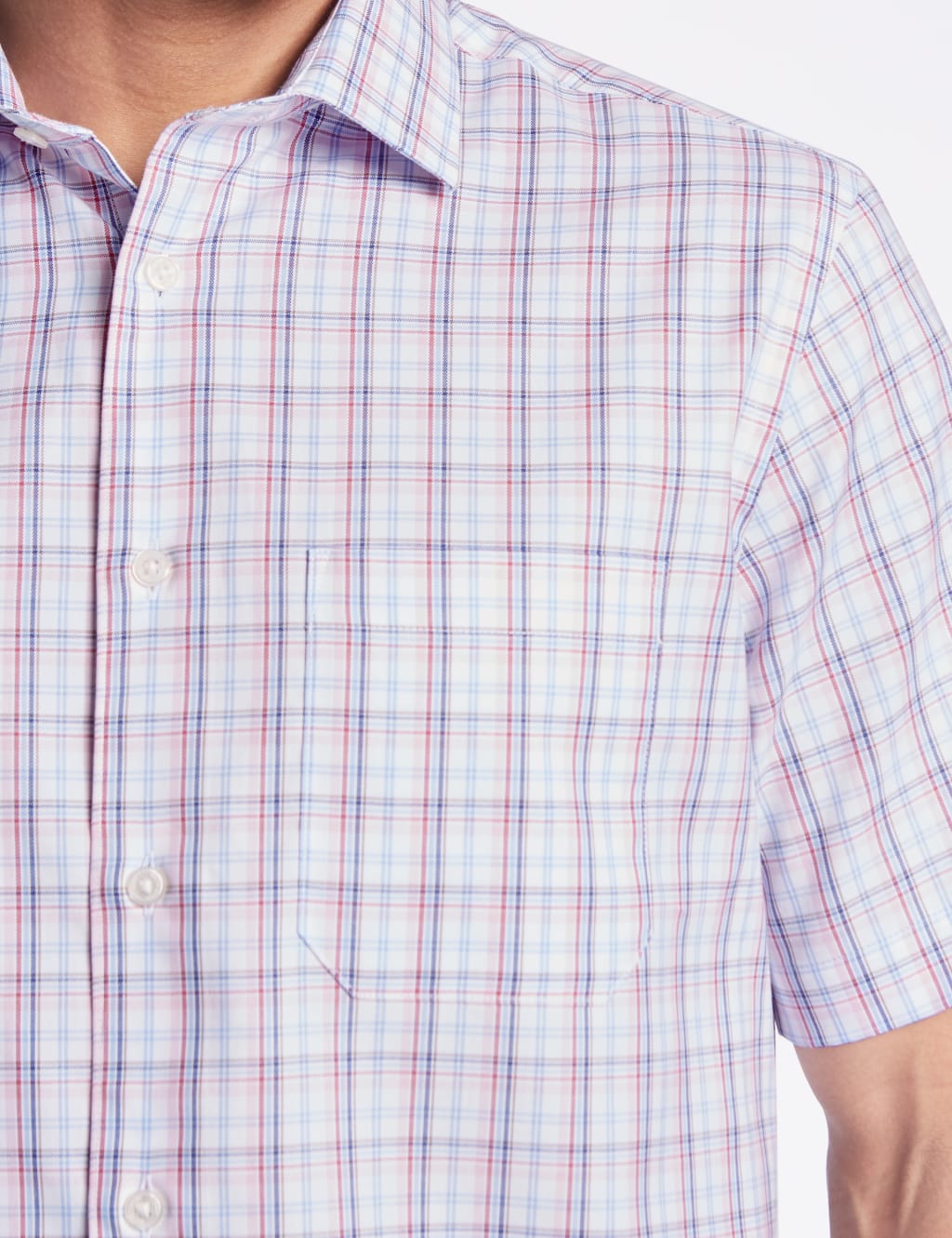 Pure Cotton Checked Shirt with Pocket 5 of 5