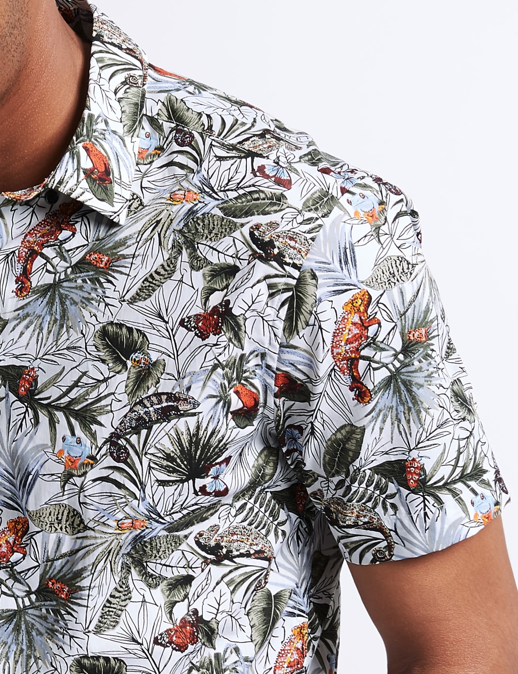 Slim Fit Chameleon Print Shirt 5 of 5