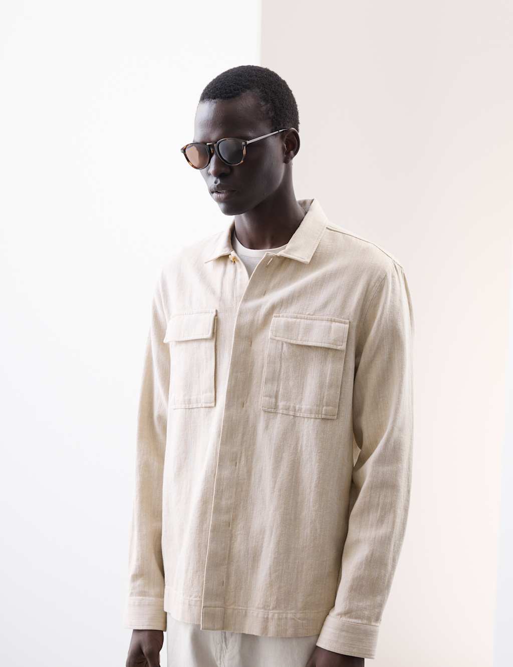 Cotton Linen Blend Overshirt 3 of 7