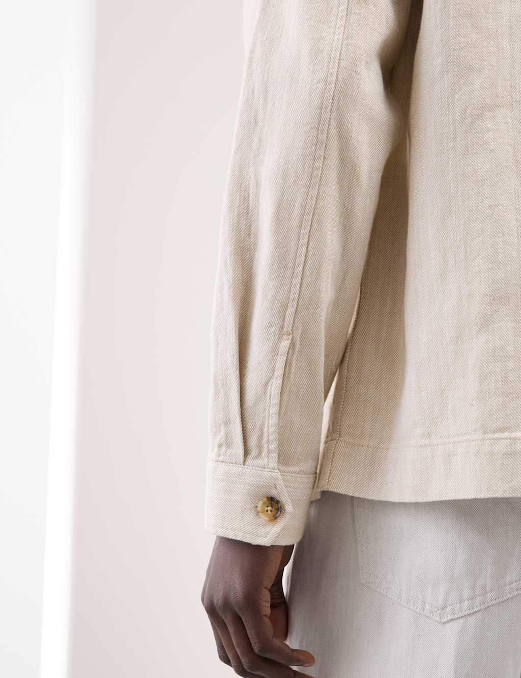 Cotton Linen Blend Overshirt 4 of 7