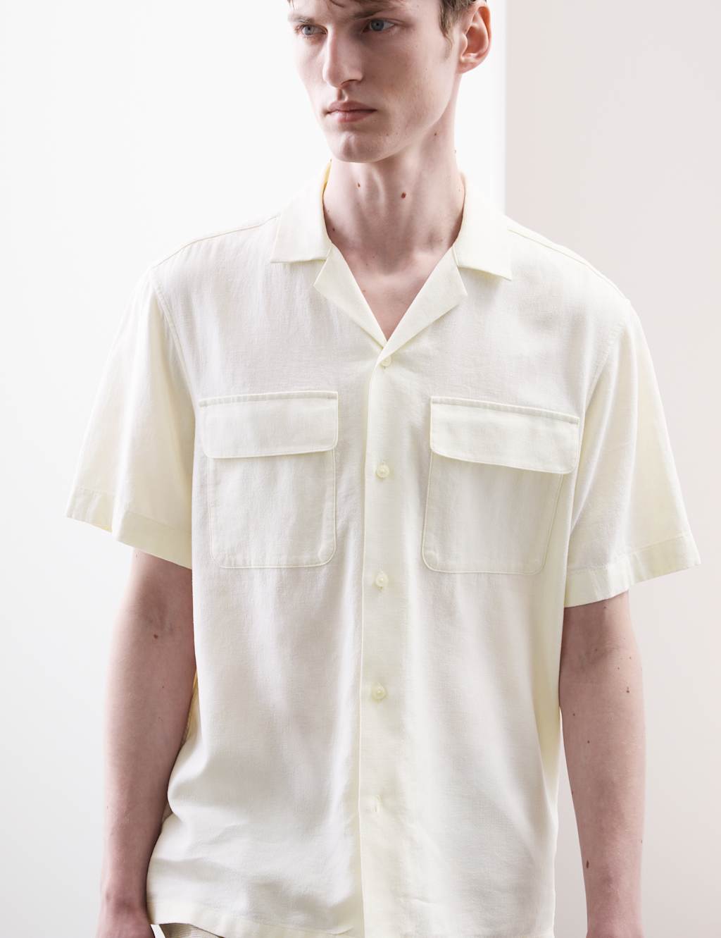 Linen Blend Cuban Collar Shirt 6 of 6