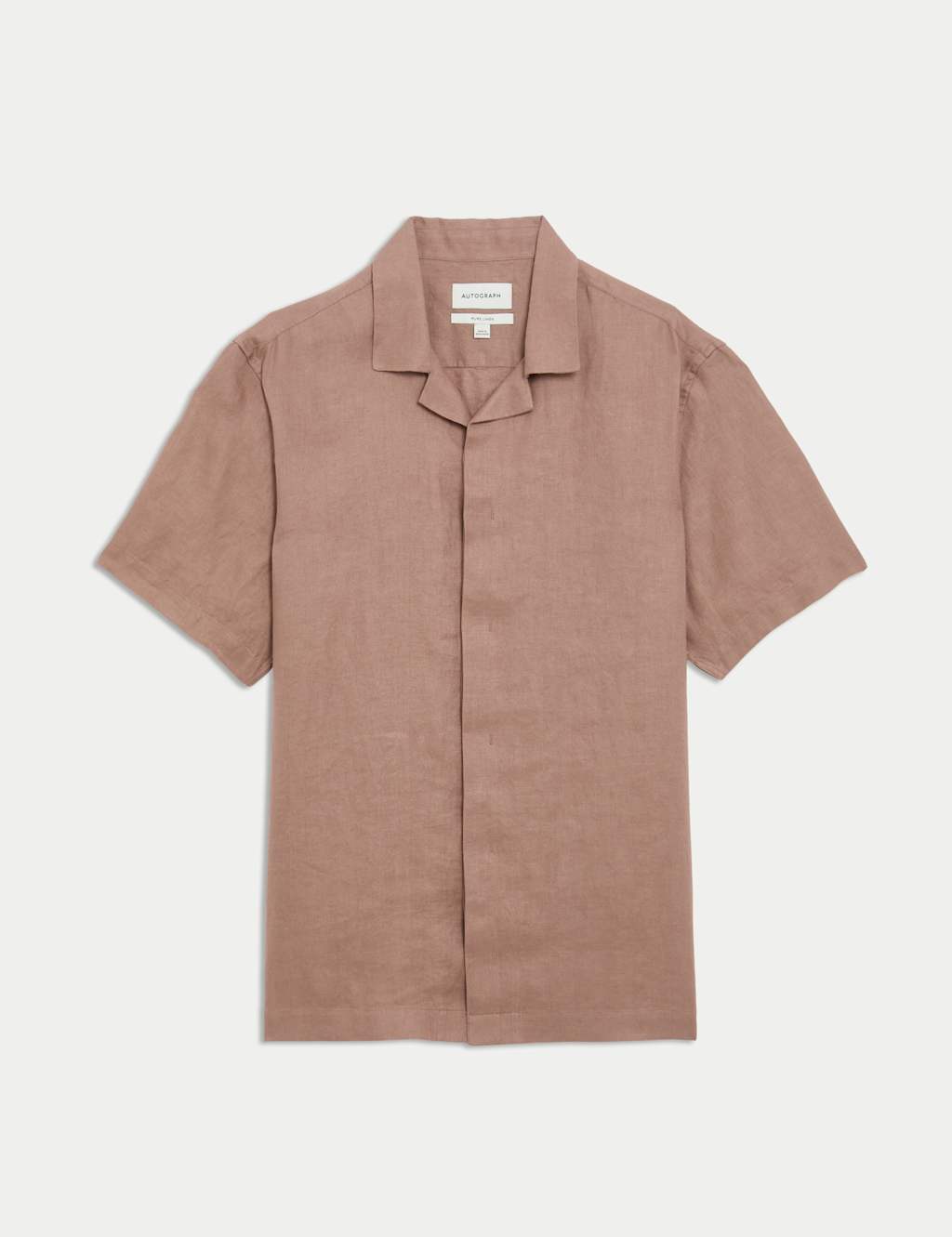 Pure Linen Herringbone Cuban Collar Shirt 2 of 5