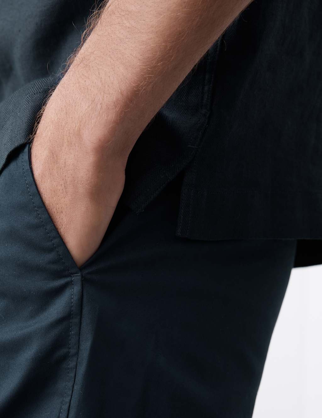 Pure Linen Herringbone Cuban Collar Shirt 5 of 8