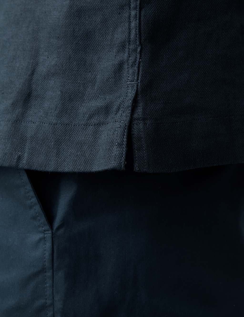 Pure Linen Herringbone Cuban Collar Shirt 8 of 8