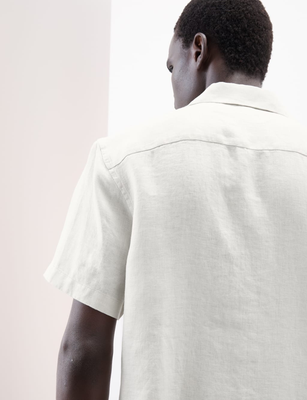 Pure Linen Herringbone Cuban Collar Shirt 6 of 6