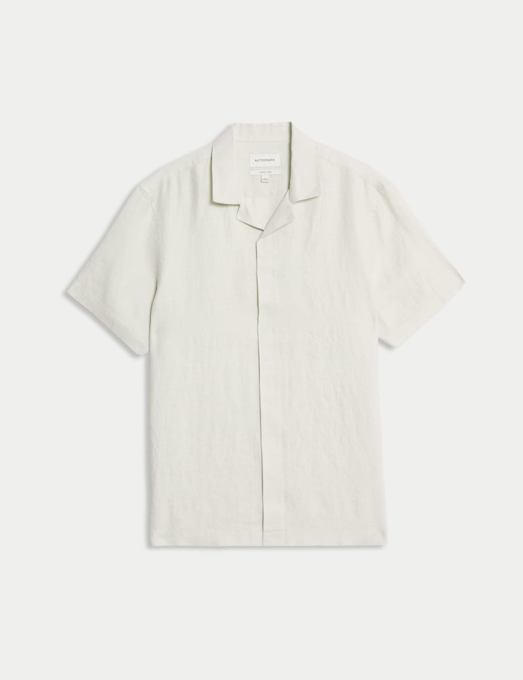 Pure Linen Herringbone Cuban Collar Shirt 2 of 6