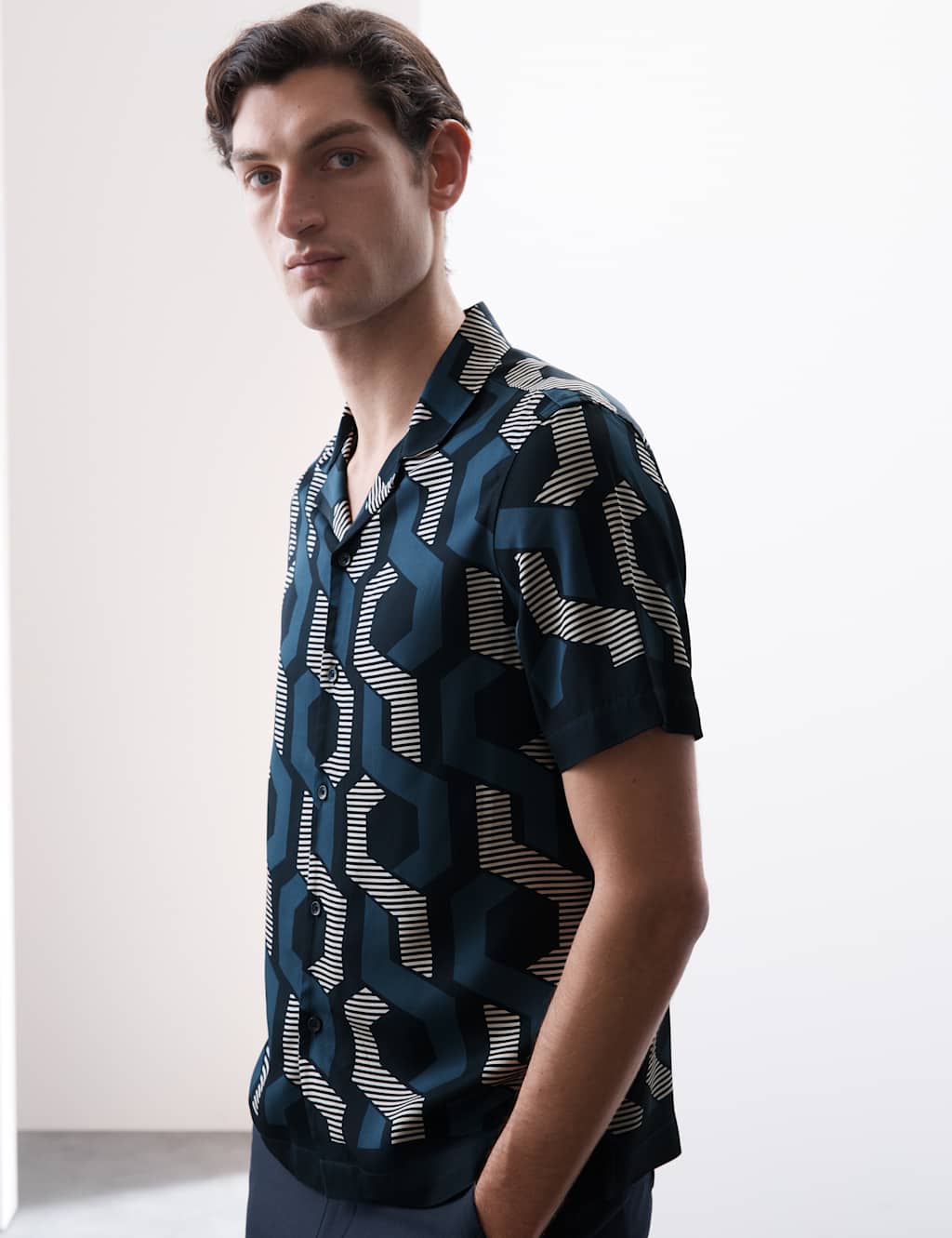 Regular Fit Geometric Print Short Sleeve Shirt 1 of 6