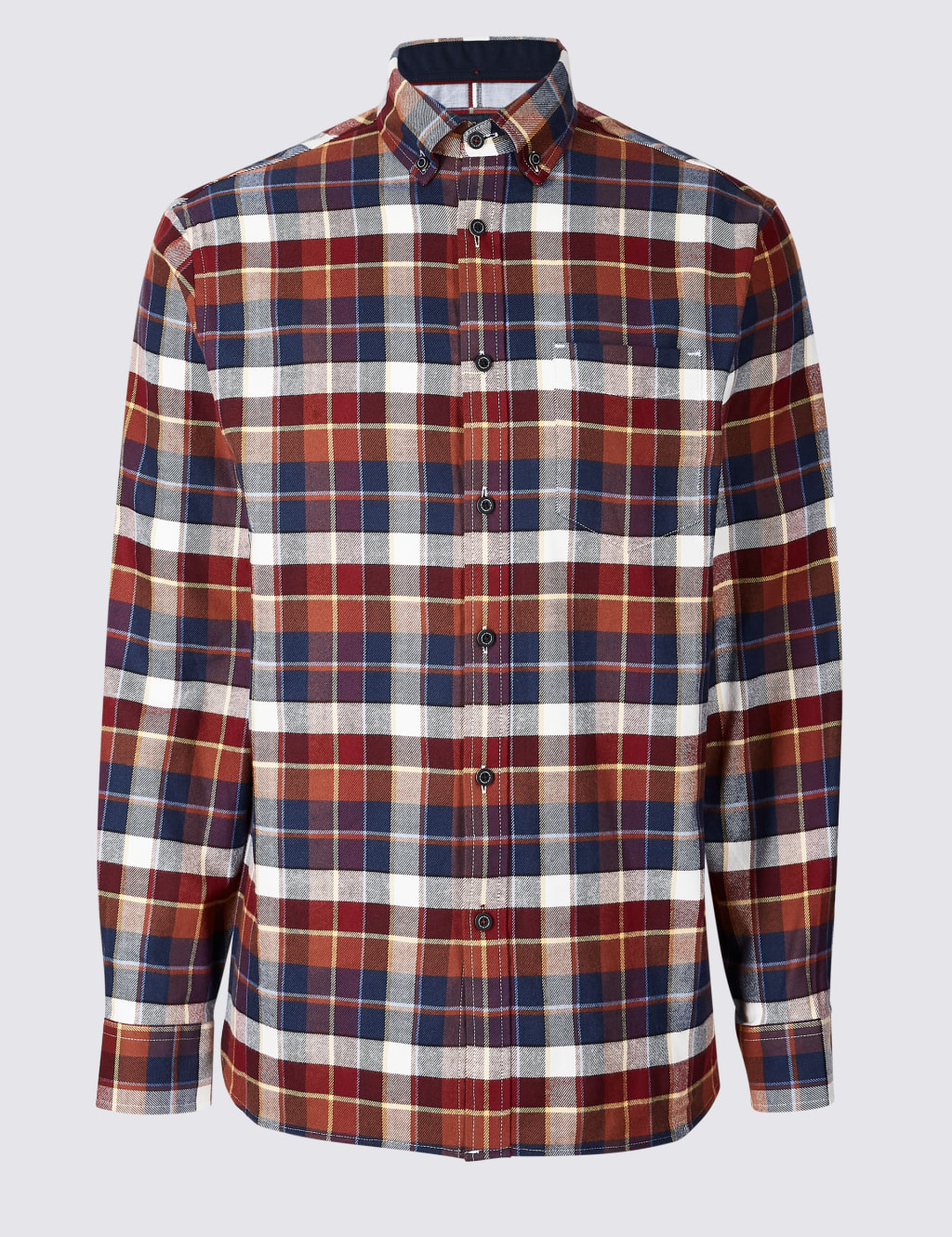 Pure Cotton Checked Shirt with Pocket 2 of 5