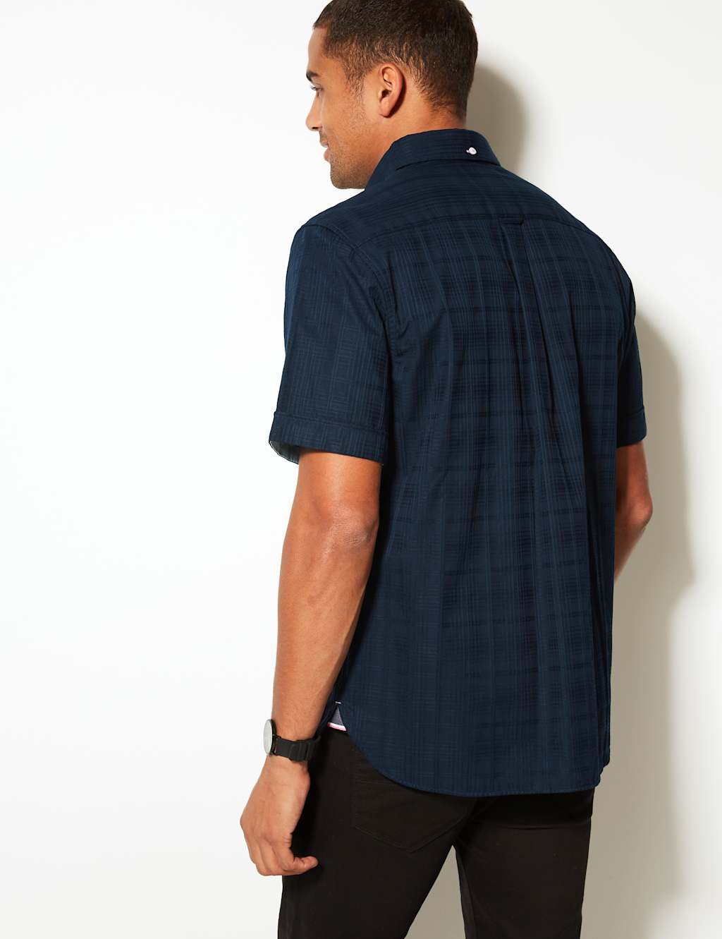 Pure Cotton Textured Shirt with Pocket 3 of 5