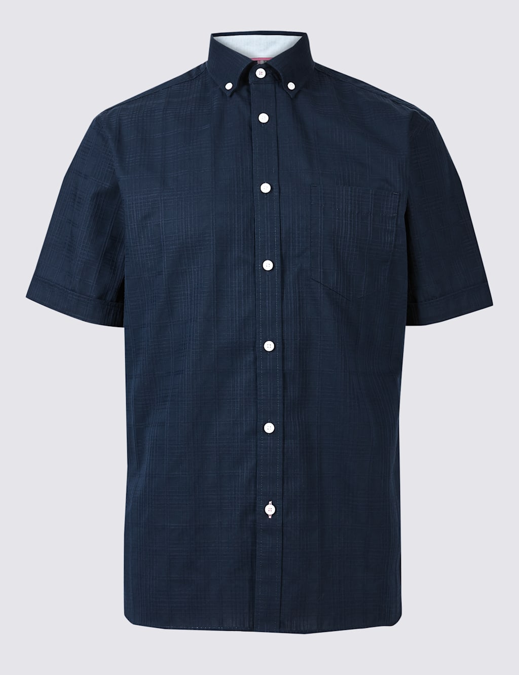 Pure Cotton Textured Shirt with Pocket 2 of 5