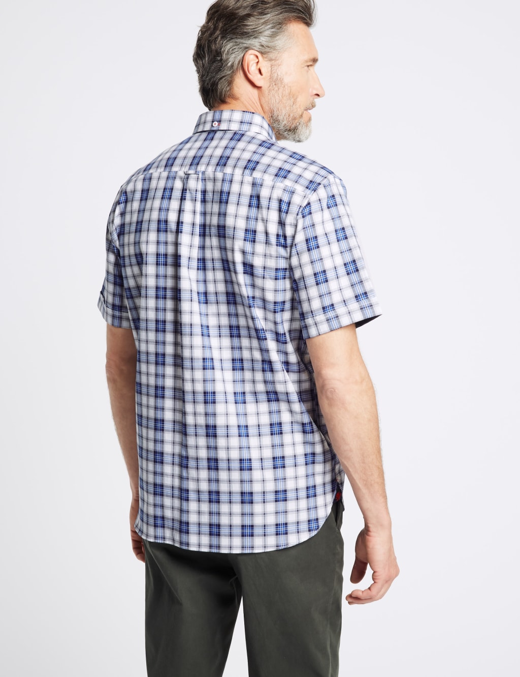 Pure Cotton Checked Shirt with Pocket 4 of 5