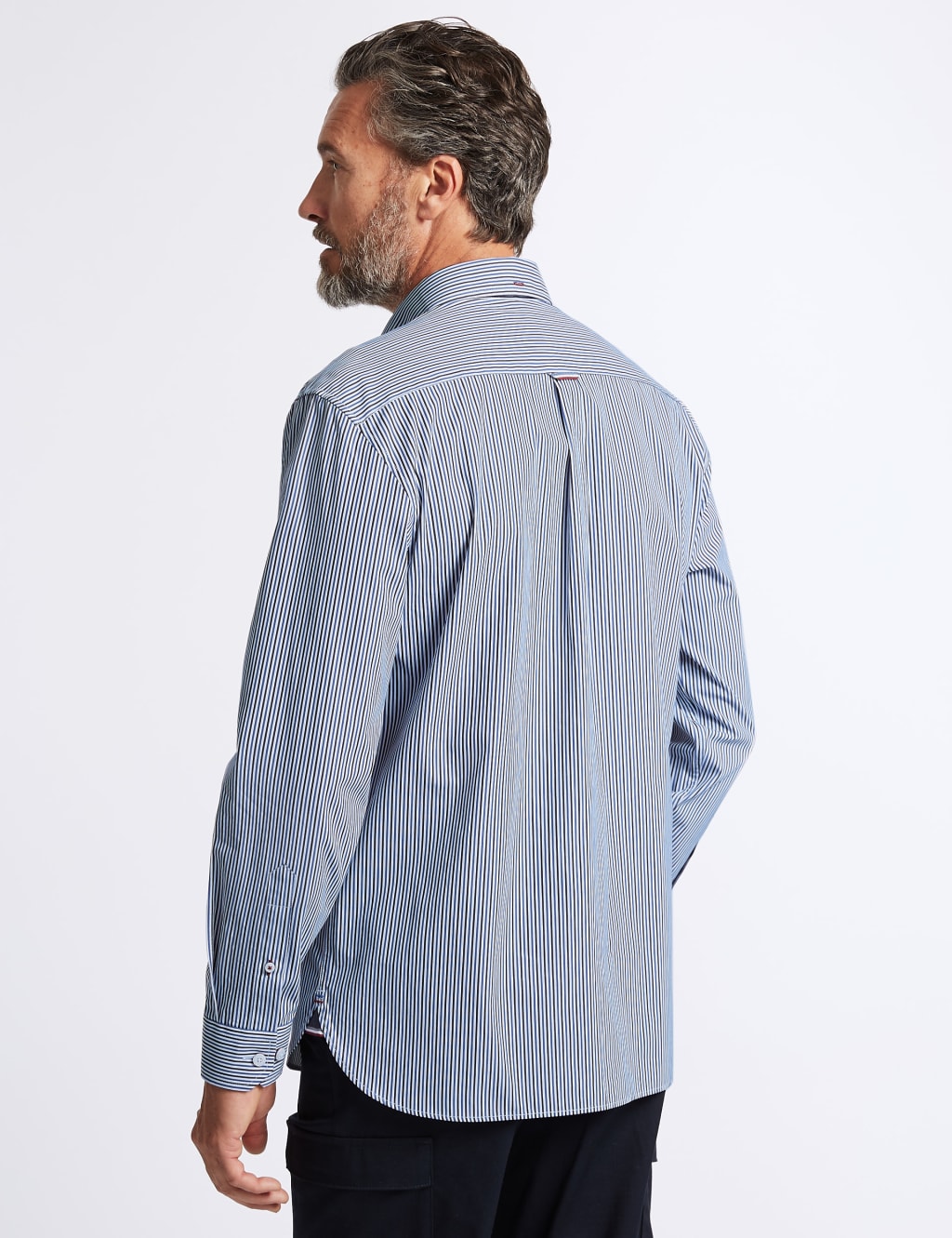 Pure Cotton Striped Shirt with Pocket 4 of 6