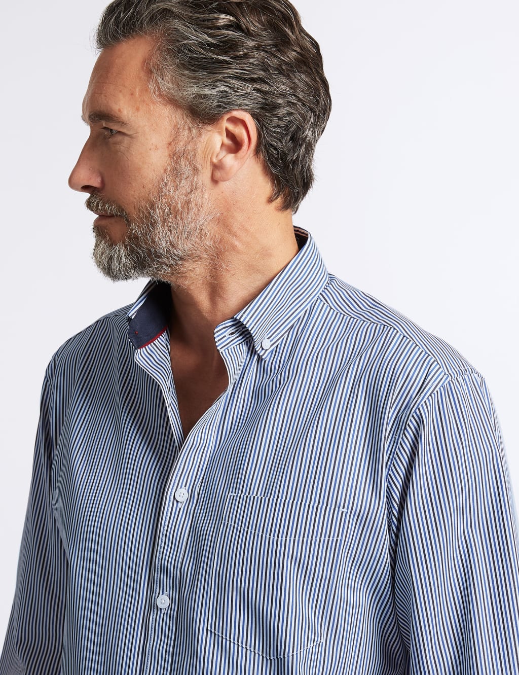 Pure Cotton Striped Shirt with Pocket 5 of 6