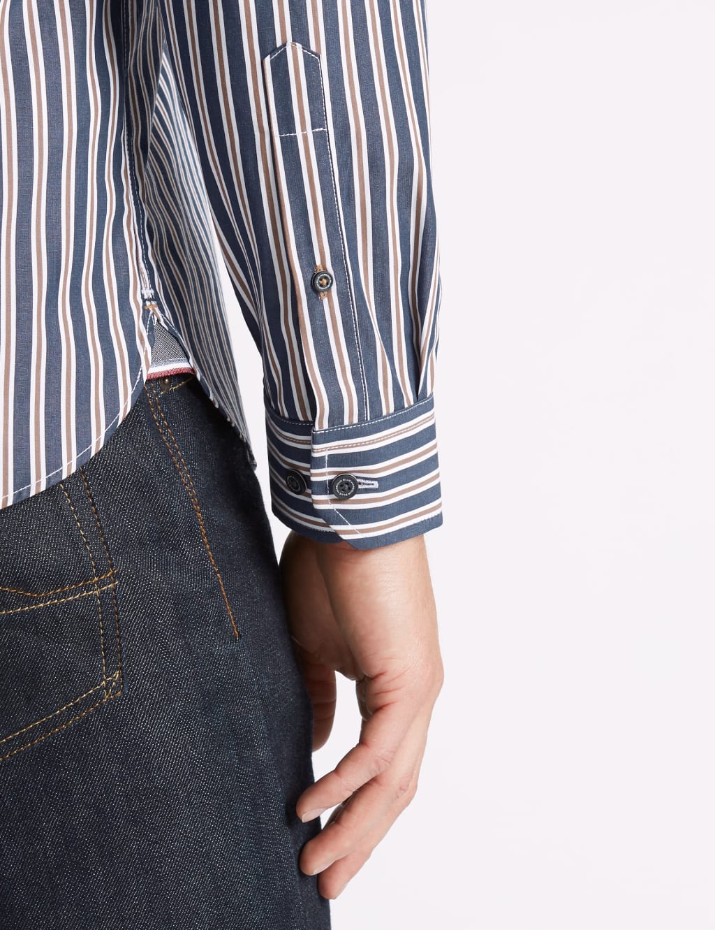 Pure Cotton Slim Fit Striped Shirt 5 of 5
