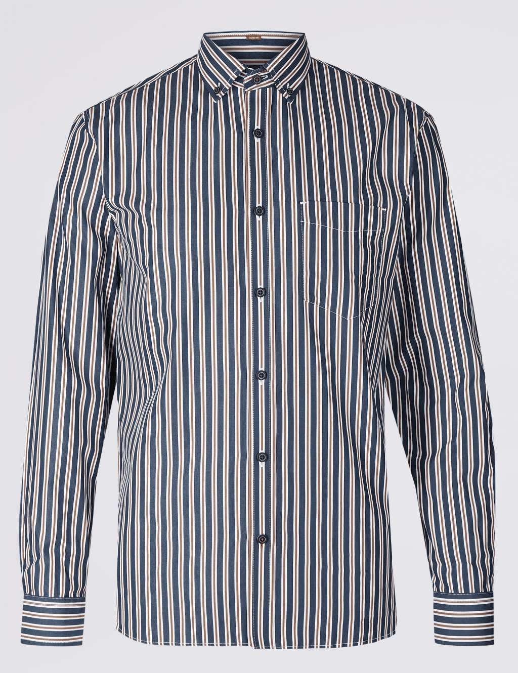 Pure Cotton Slim Fit Striped Shirt 2 of 5