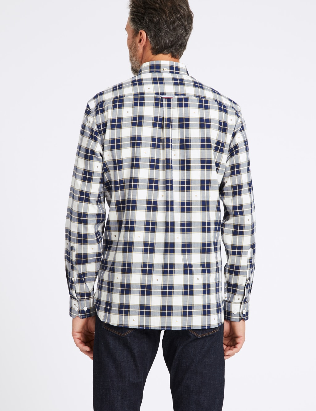 Pure Cotton Checked Shirt with Pocket 4 of 5
