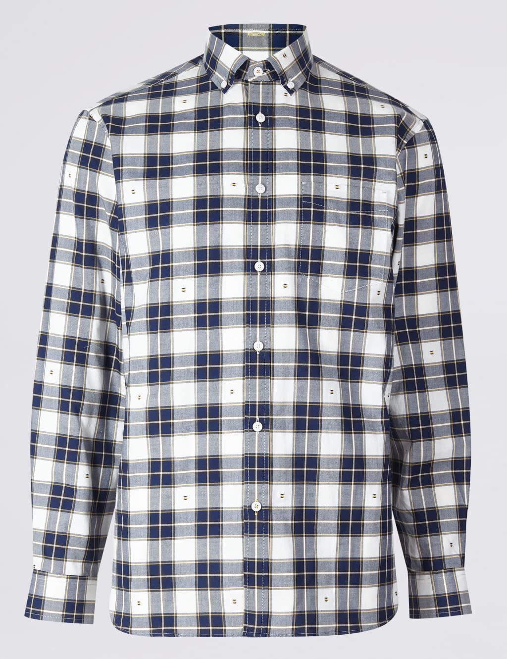 Pure Cotton Checked Shirt with Pocket 2 of 5