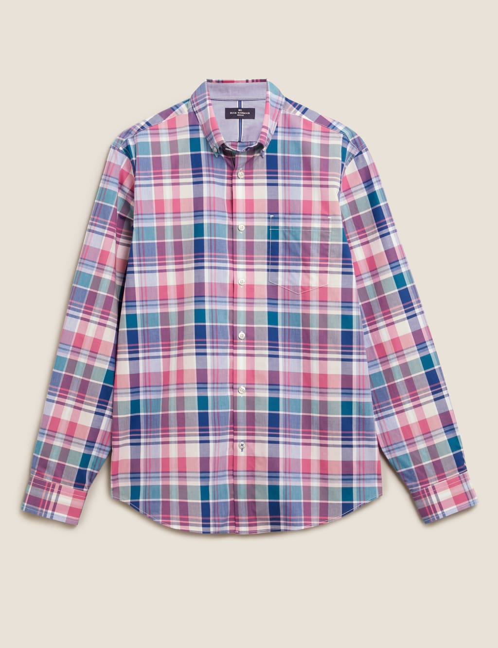 Pure Cotton Check Oxford Shirt 2 of 6