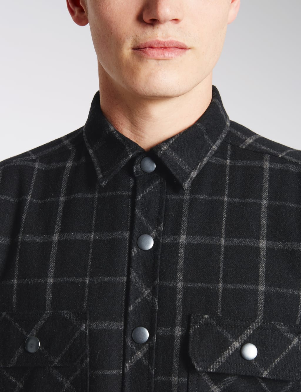 Checked Quilted Shirt with Wool 4 of 6