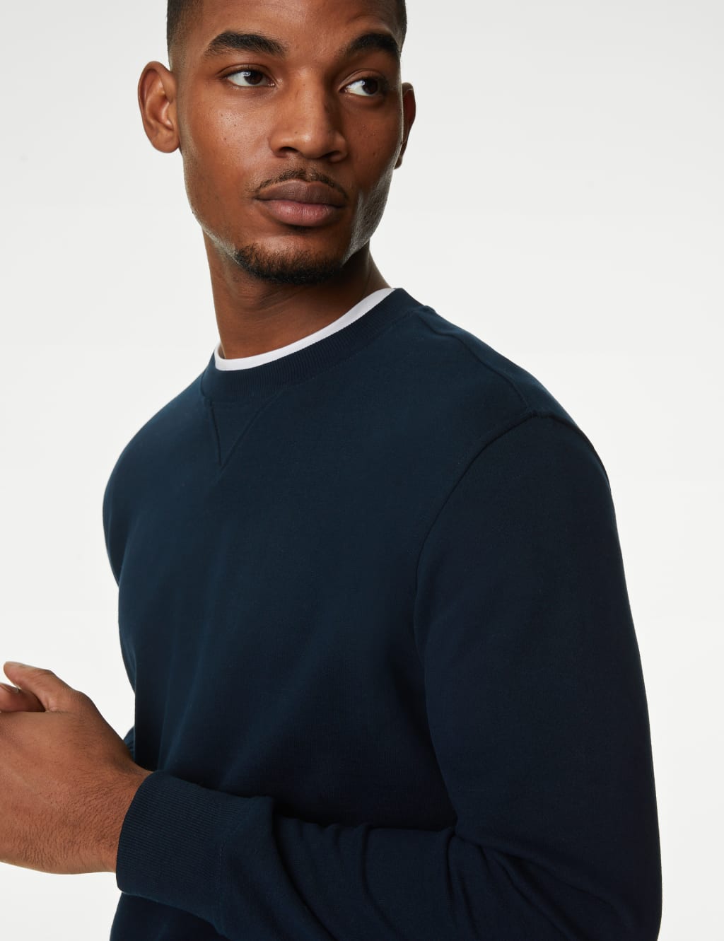 Pure Cotton Crew Neck Sweatshirt M S Collection M S