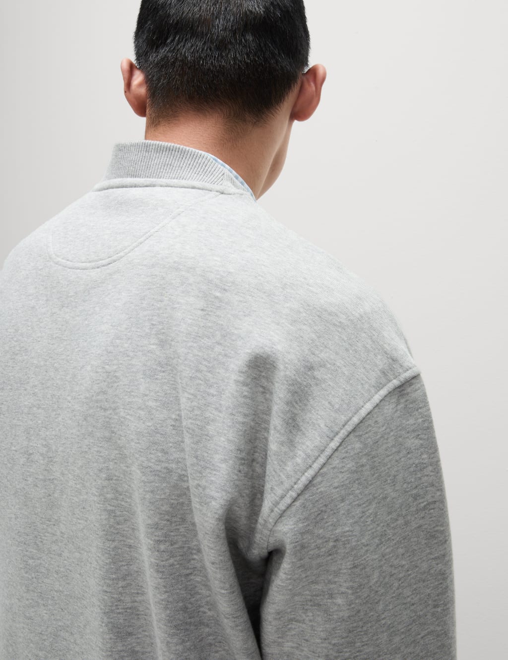 Oversized Cotton Rich Crew Neck Sweatshirt 4 of 5