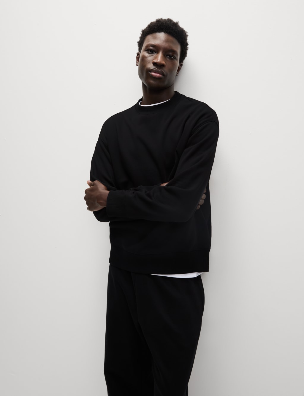 Oversized Cotton Rich Crew Neck Sweatshirt 3 of 5