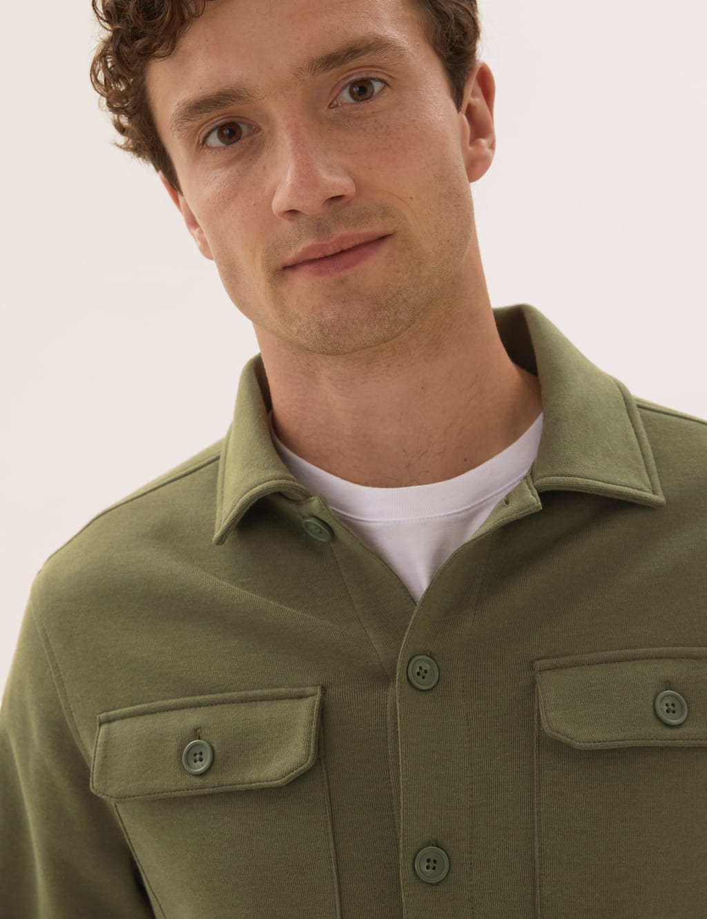 Cotton Blend Jersey Overshirt 5 of 6