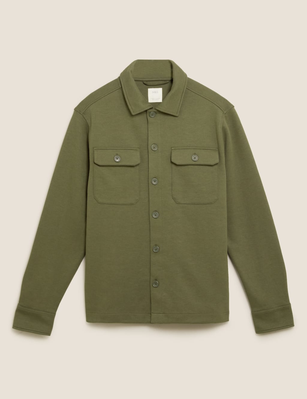 Cotton Blend Jersey Overshirt 2 of 6