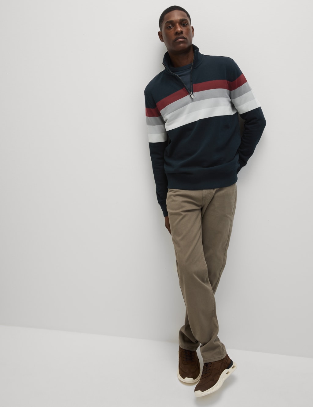 Pure Cotton Half Zip Sweatshirt 3 of 5
