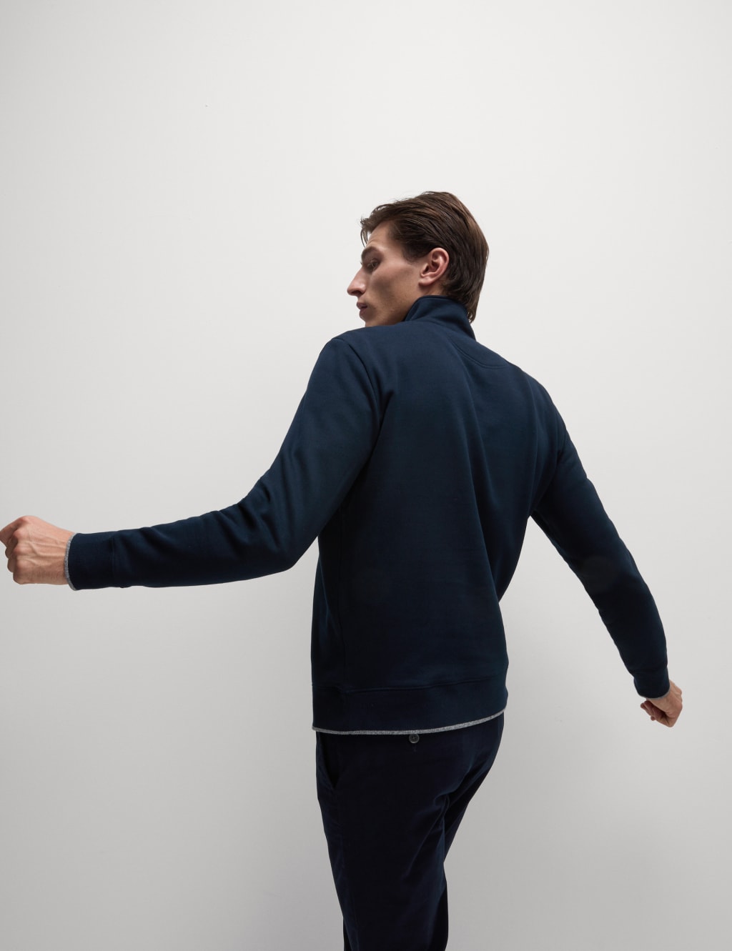 Pure Cotton Half Zip Sweatshirt 4 of 5
