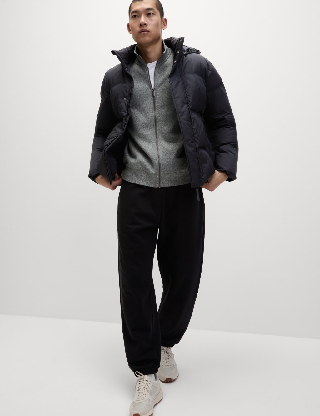 Pure Cotton Zip Up Funnel Neck Sweatshirt 3 of 7