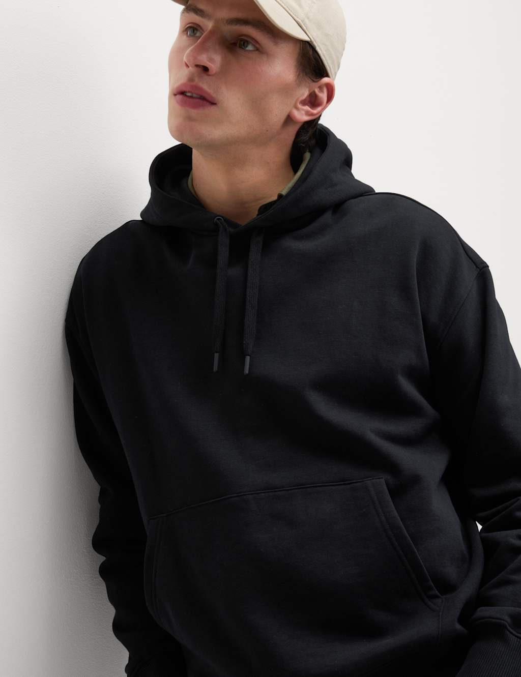 Oversized Cotton Rich Hoodie M S Collection M S