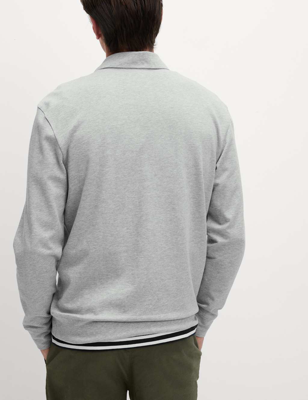 Cotton Rich Half Zip Polo Shirt | M&S Collection | M&S