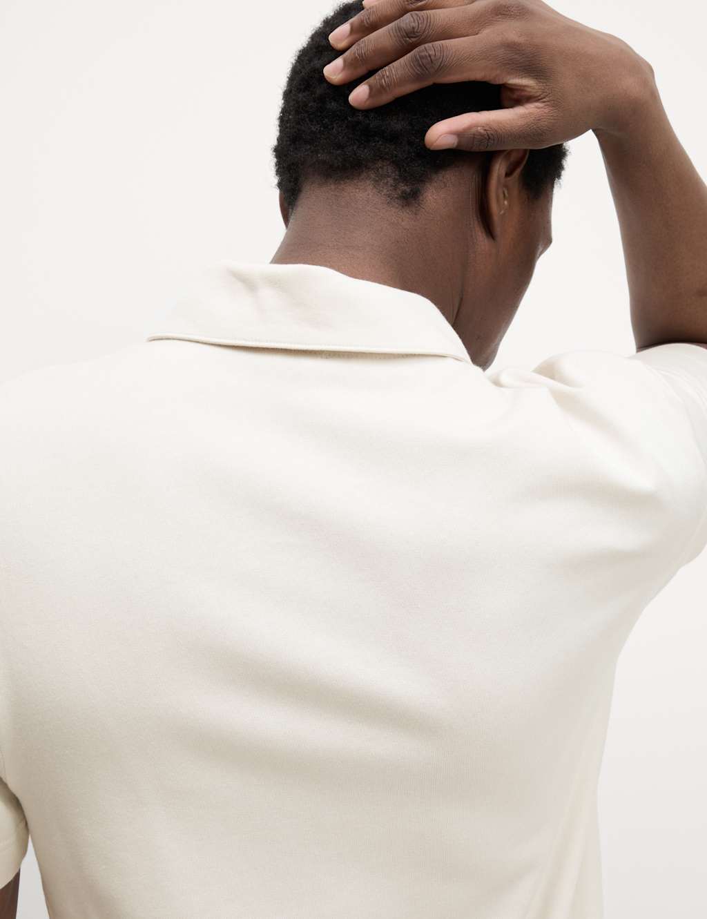Oversized Fit Cotton Rich Textured Polo Shirt 5 of 5