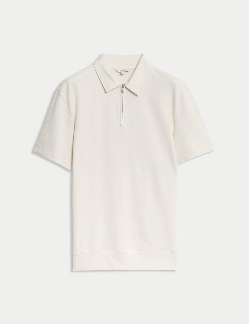 Oversized Fit Cotton Rich Textured Polo Shirt 2 of 5