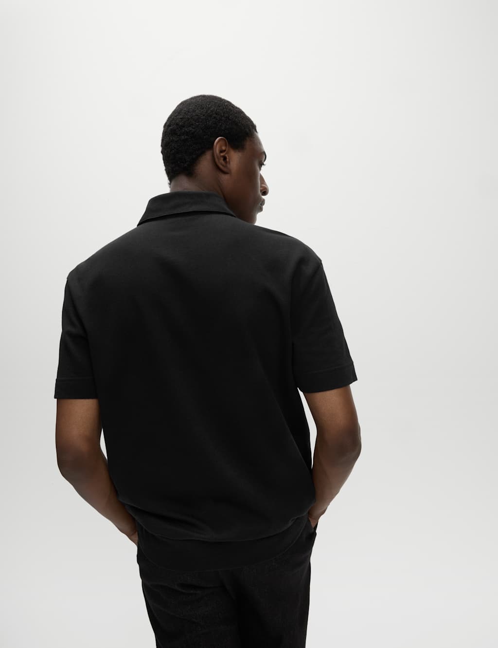Oversized Fit Cotton Rich Textured Polo Shirt 5 of 6