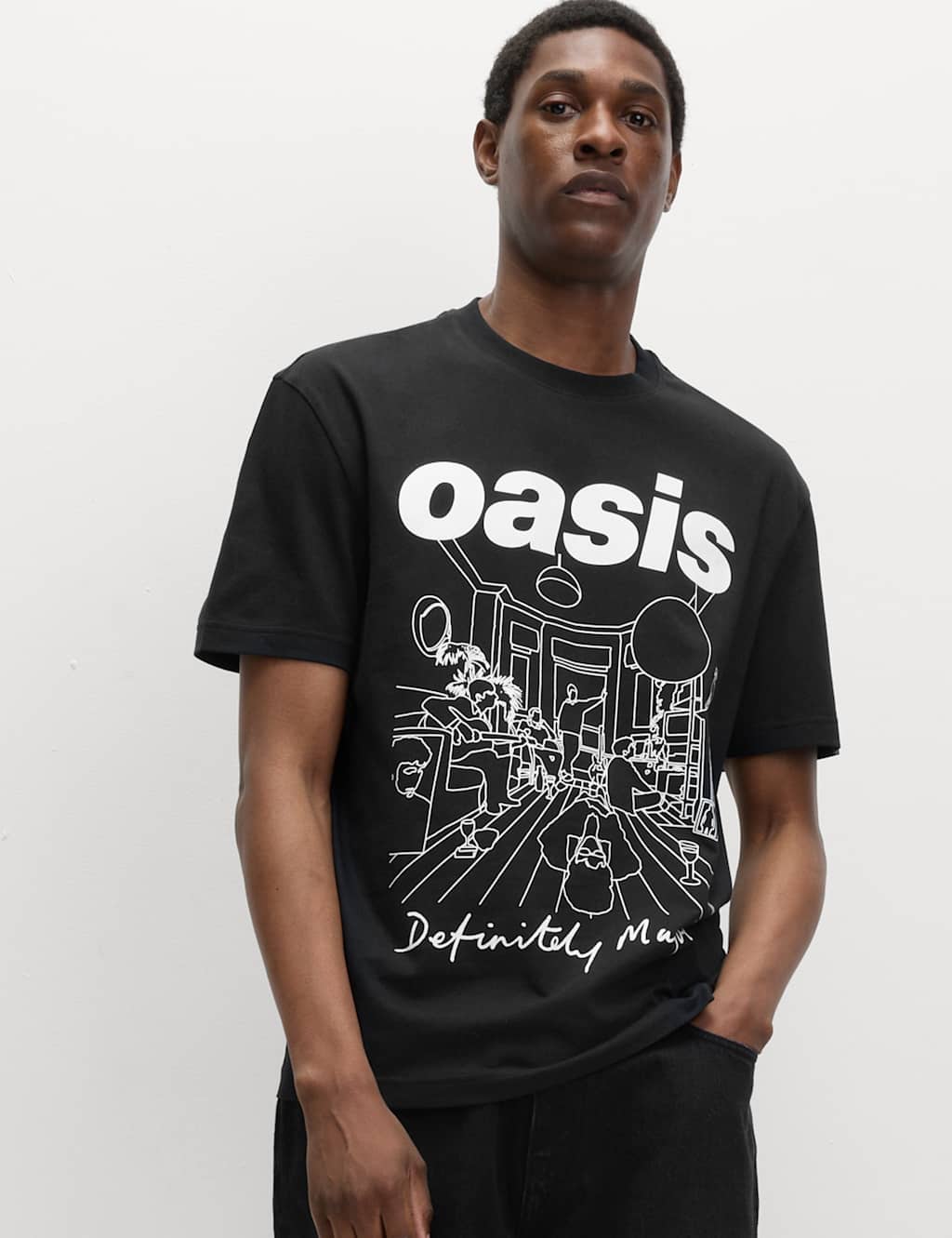 Pure Cotton Oasis Graphic T-Shirt 1 of 5