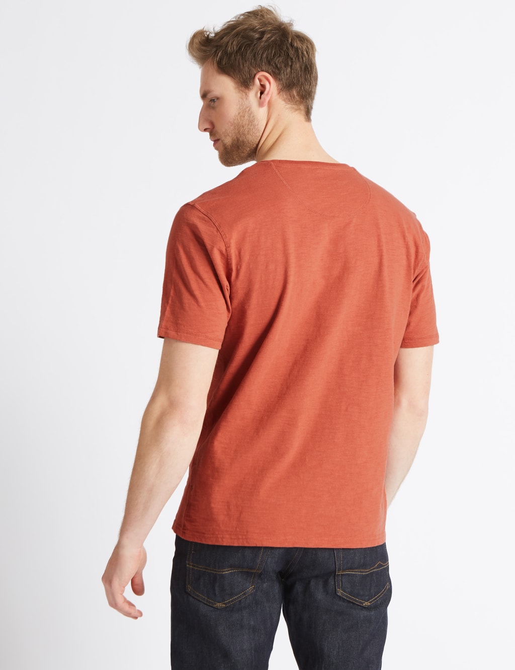 Pure Cotton Boat Design Crew Neck T-Shirt 4 of 4