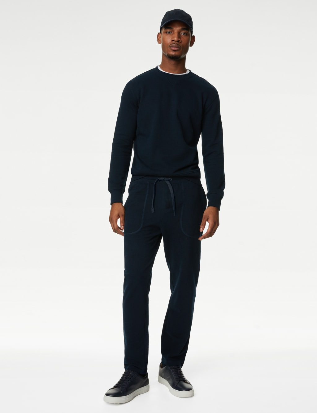 Drawstring Pure Cotton Straight Leg Joggers 3 of 5