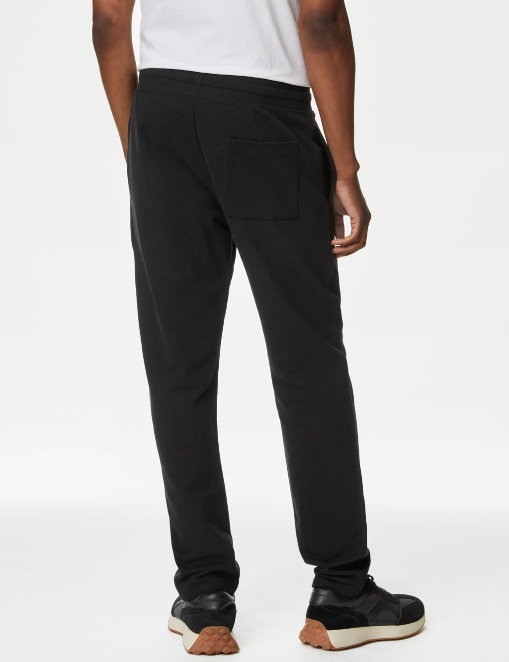 Drawstring Pure Cotton Straight Leg Joggers M S Collection M S