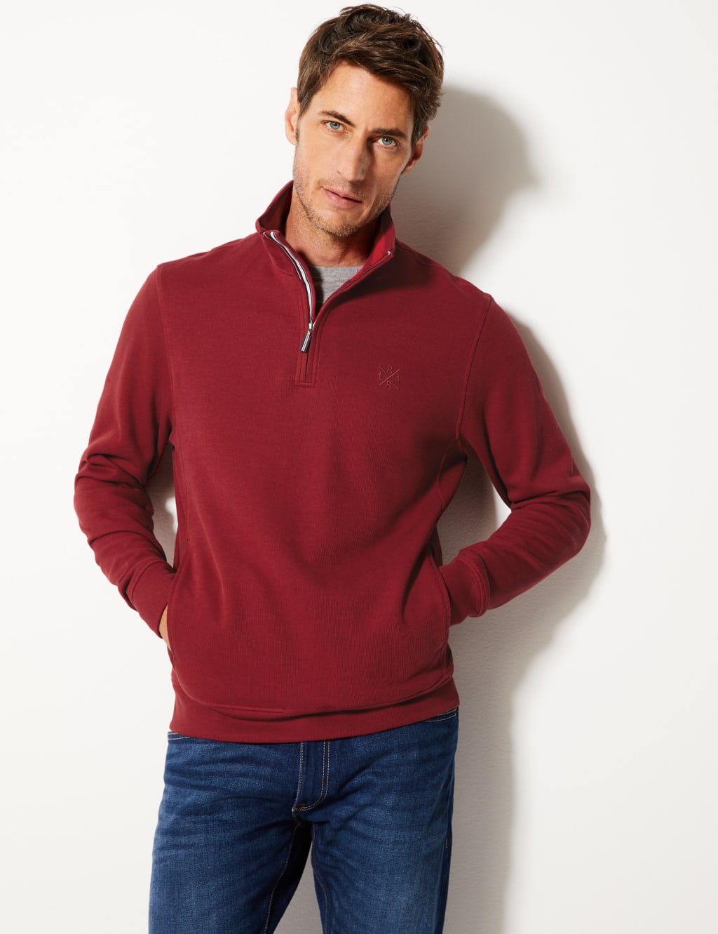 Cotton Funnel Neck Top 1 of 5