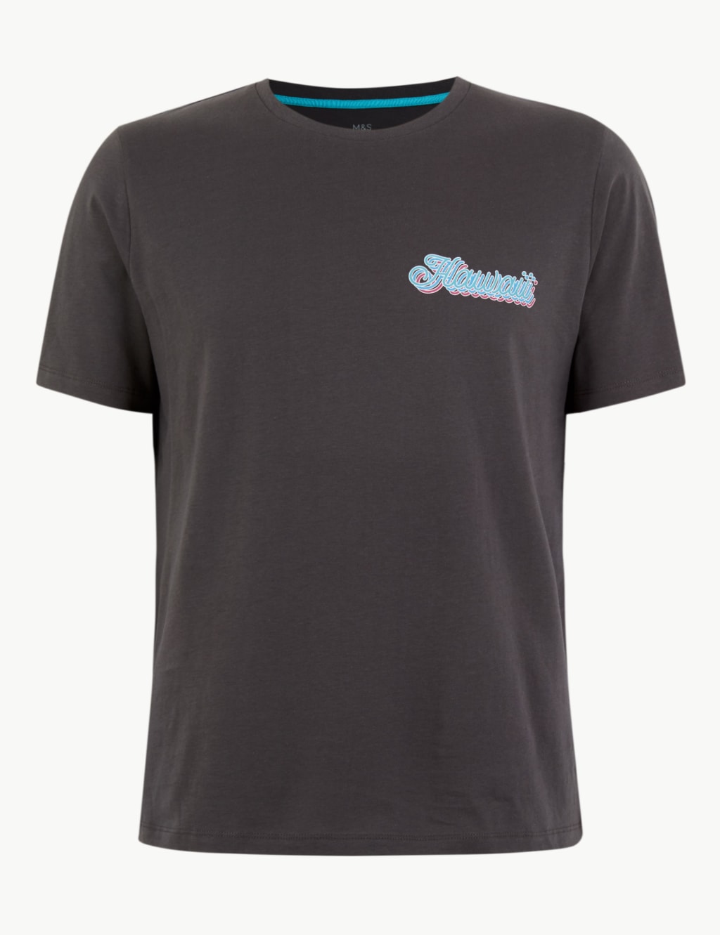 Cotton Hawaii Slogan Print T-Shirt 2 of 4