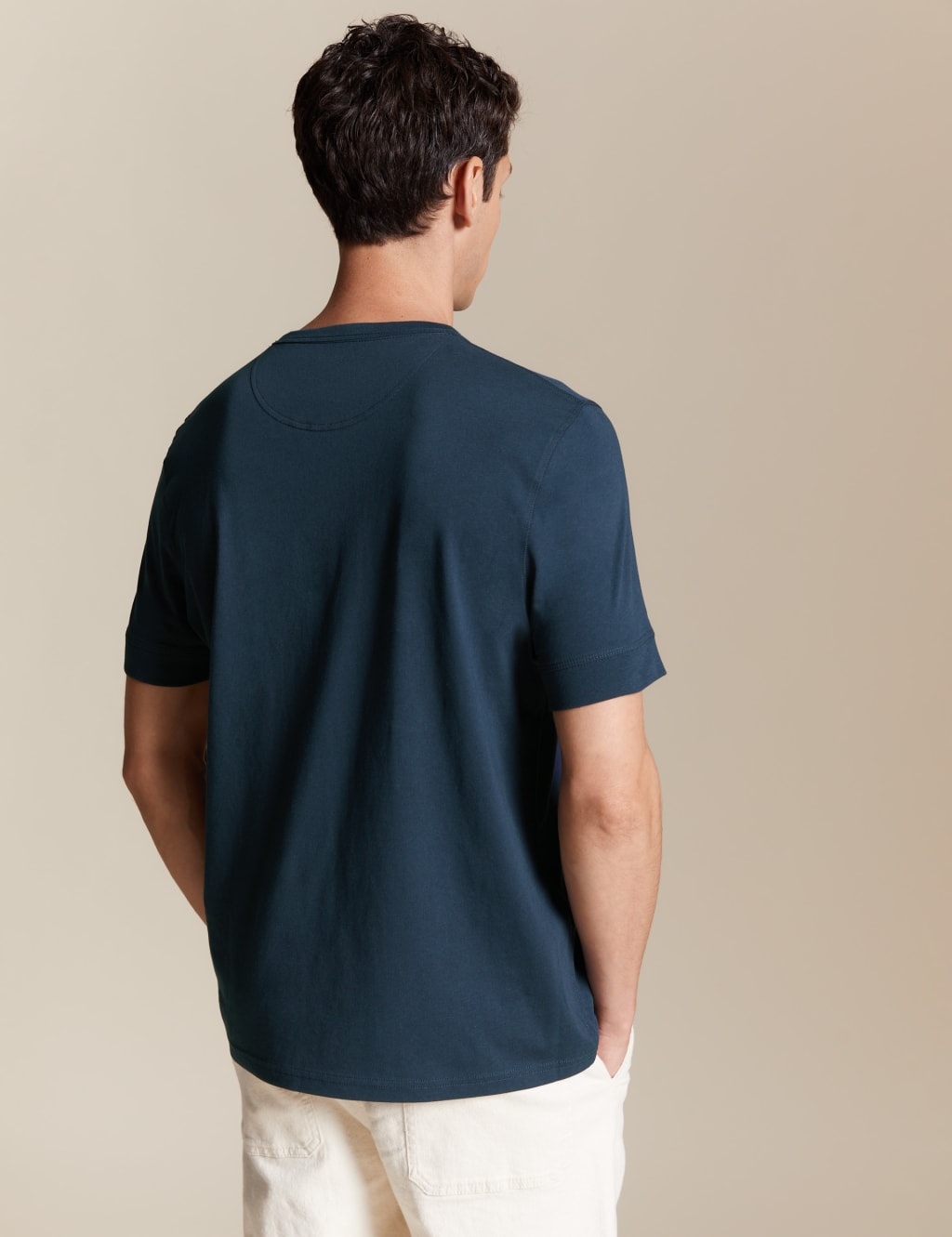 Pure Cotton Henley T-Shirt 5 of 7