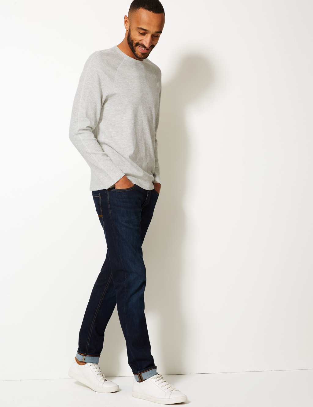 Cotton Rich Long Sleeve T Shirt 3 of 4