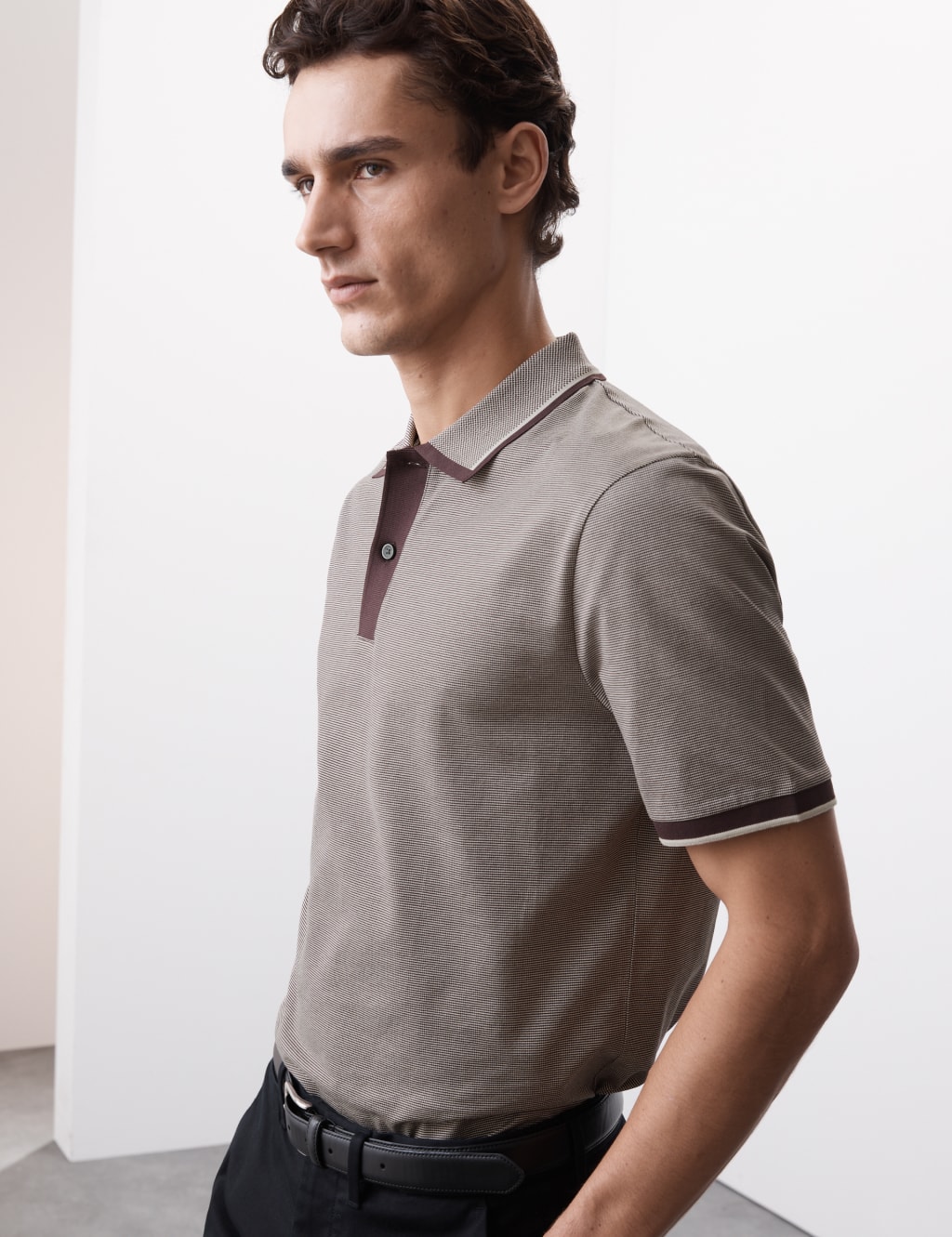 BoTT square Logo S/SL Jacquard Polo トップス