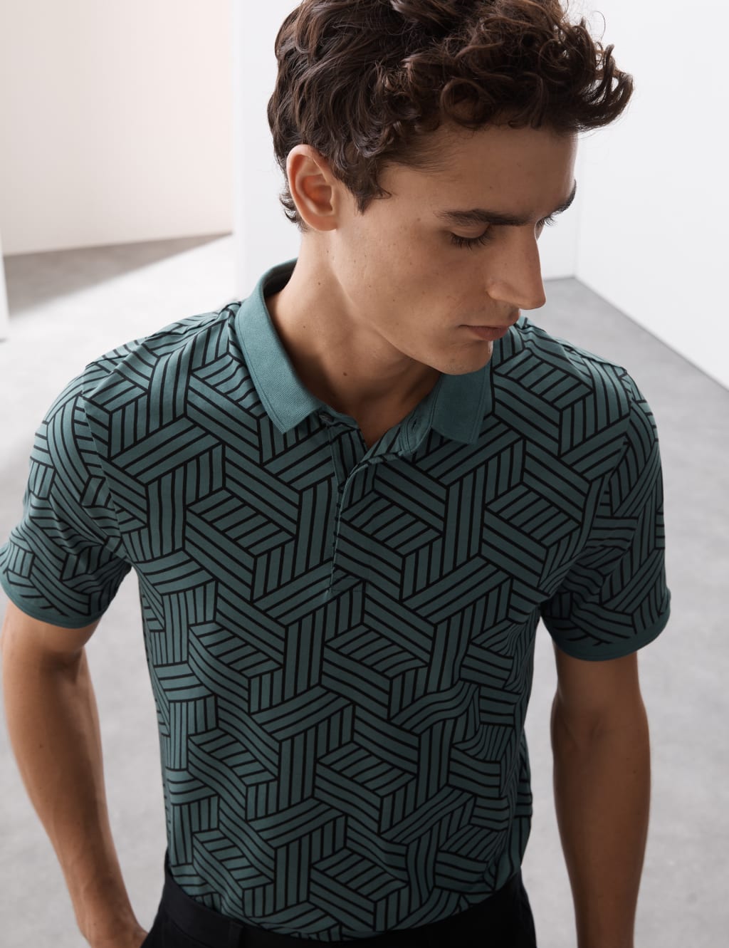 Printed polo shirts for men best sale