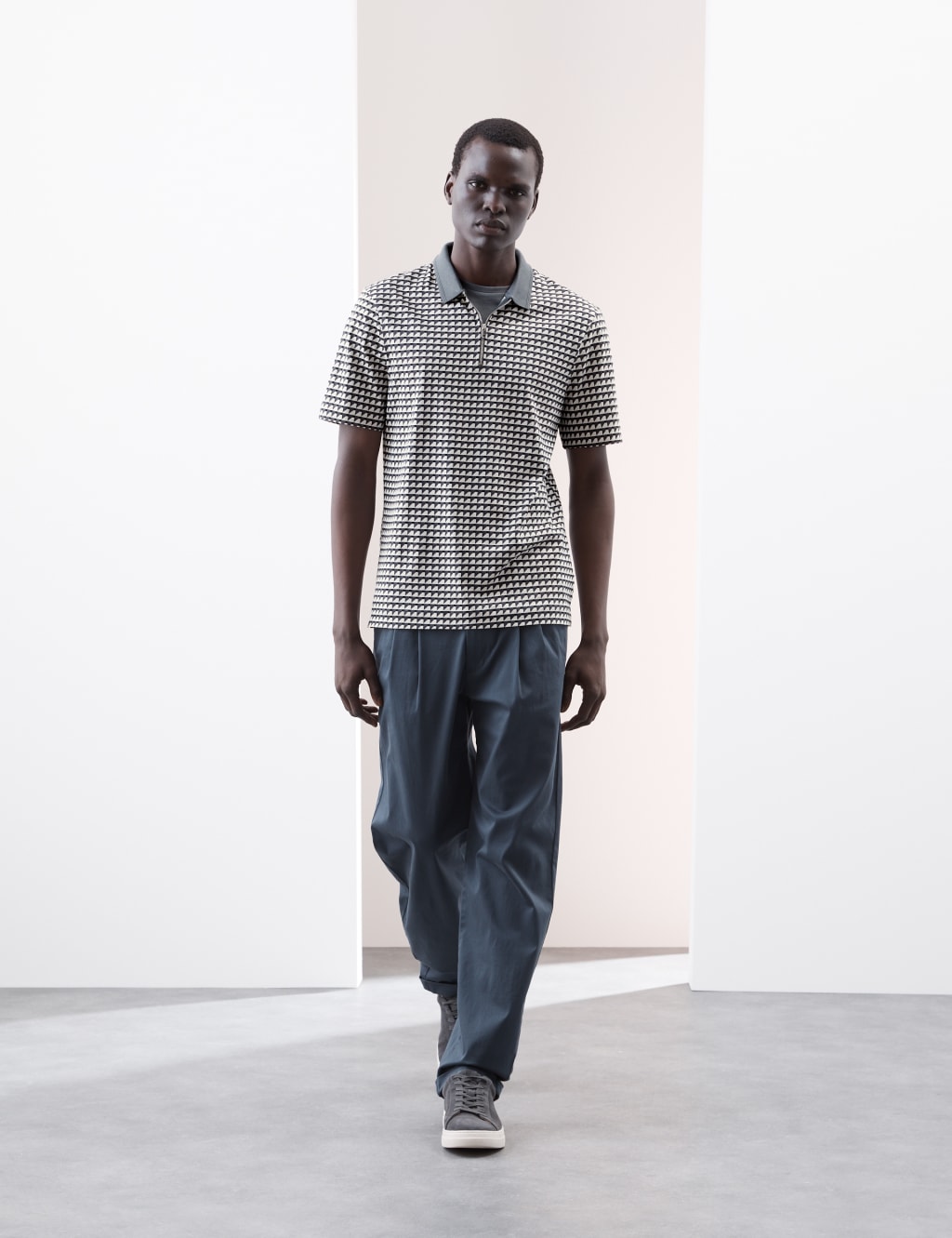 Pure Supima® Cotton Geometric Polo Shirt 3 of 6
