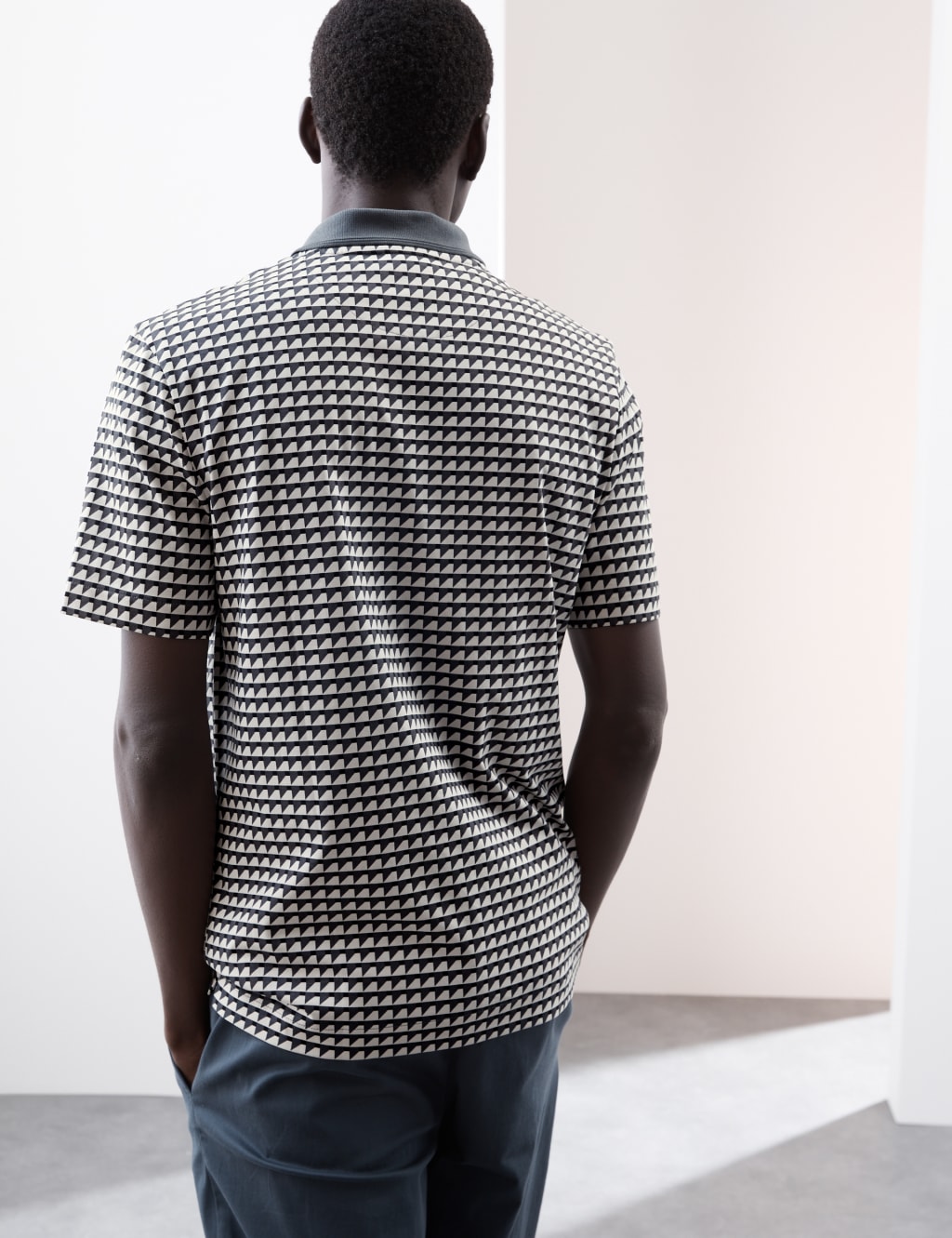 Pure Supima® Cotton Geometric Polo Shirt 4 of 6