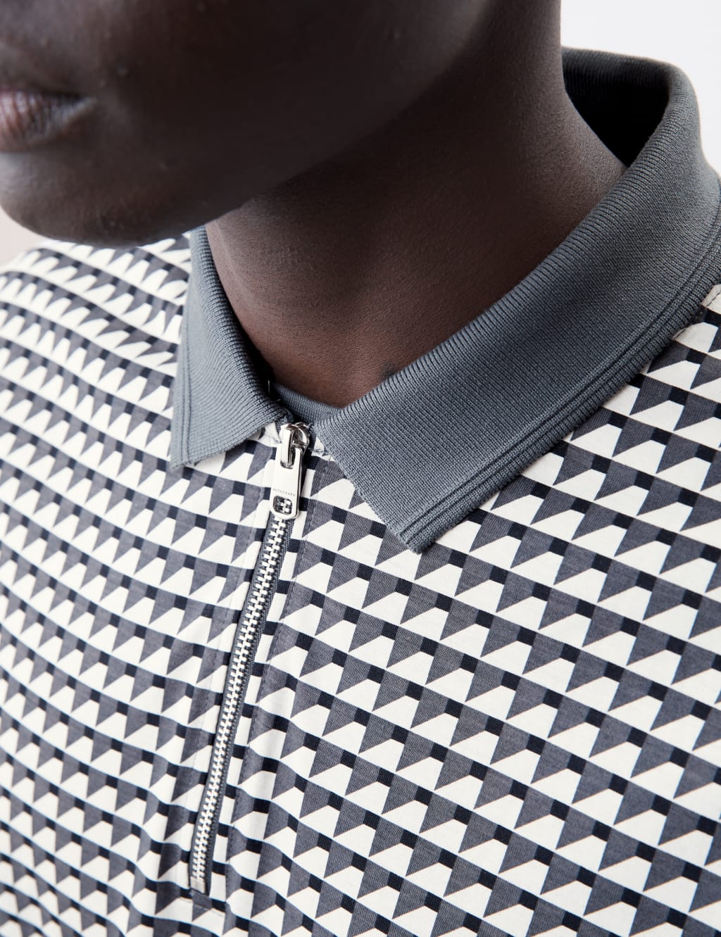Pure Supima® Cotton Geometric Polo Shirt 5 of 6